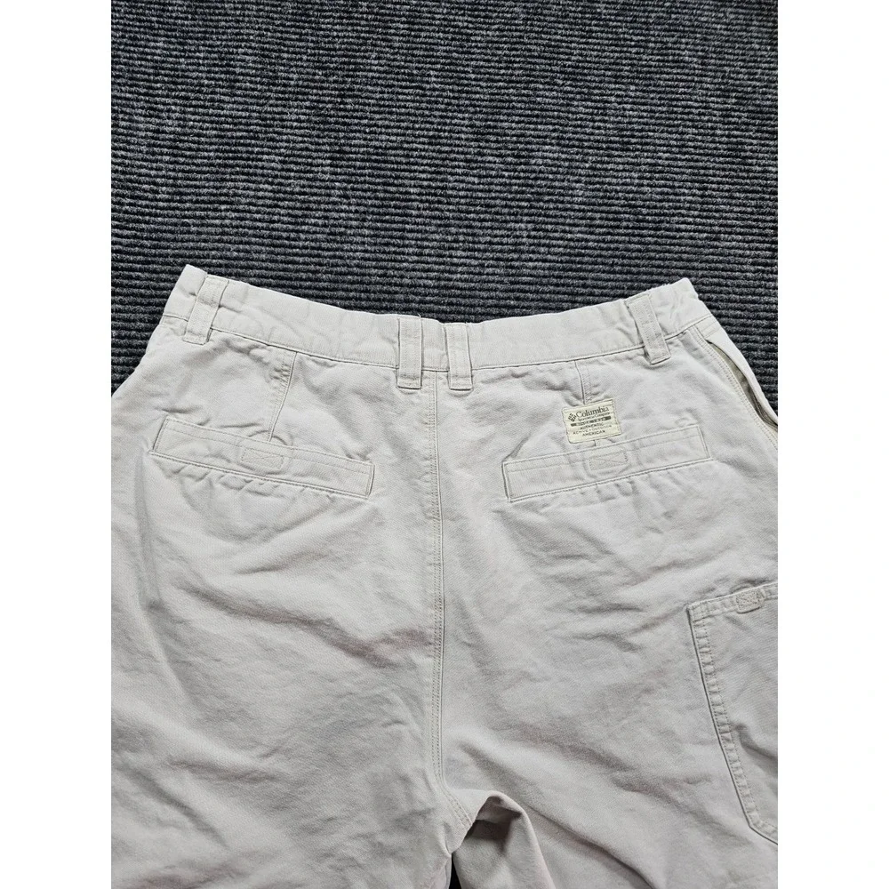Columbia Authentic Active Cargo Shorts Mens 34 Beige Cotton Outdoor 8